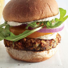 Red Quinoa Zucchini Burgers Photo